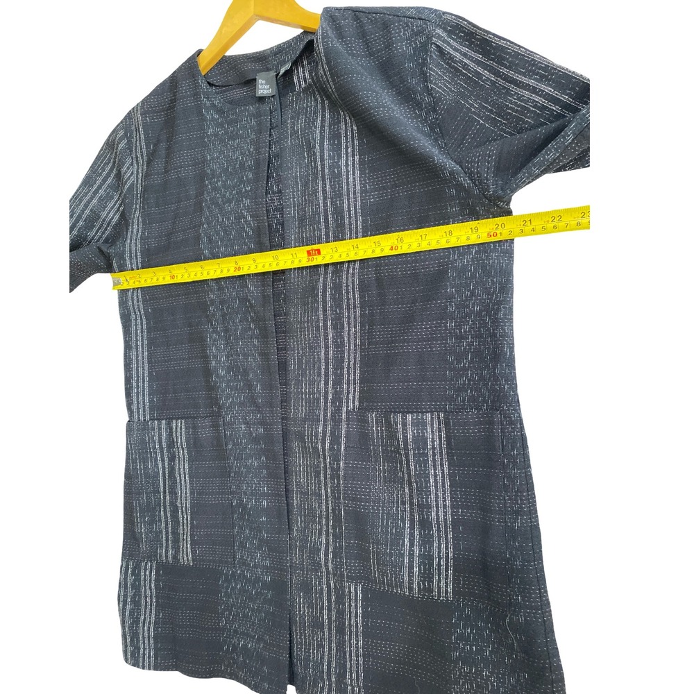 The Fisher Project Eileen Fisher Organic Cotton Open Front Stripe Jacket XS S - Picture 8 of 9
